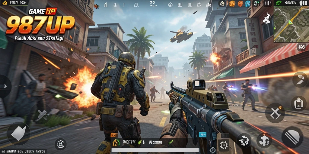 Tampilan gameplay TPS yang seru dan mendebarkan di 987UP.