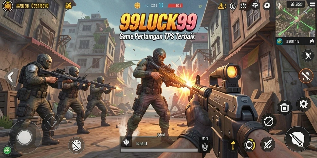 Tangkapan layar menampilkan aksi seru dalam game TPS 99LUCK99.
