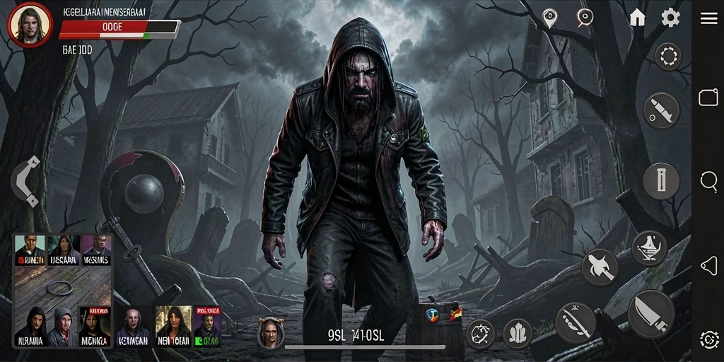 Tangkapan layar gameplay 9SL menampilkan suasana Horror yang menegangkan.
