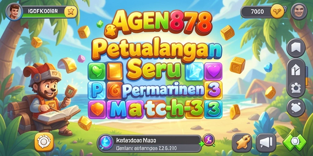 Screenshot AGEN878 menunjukkan gameplay seru yang penuh warna.
