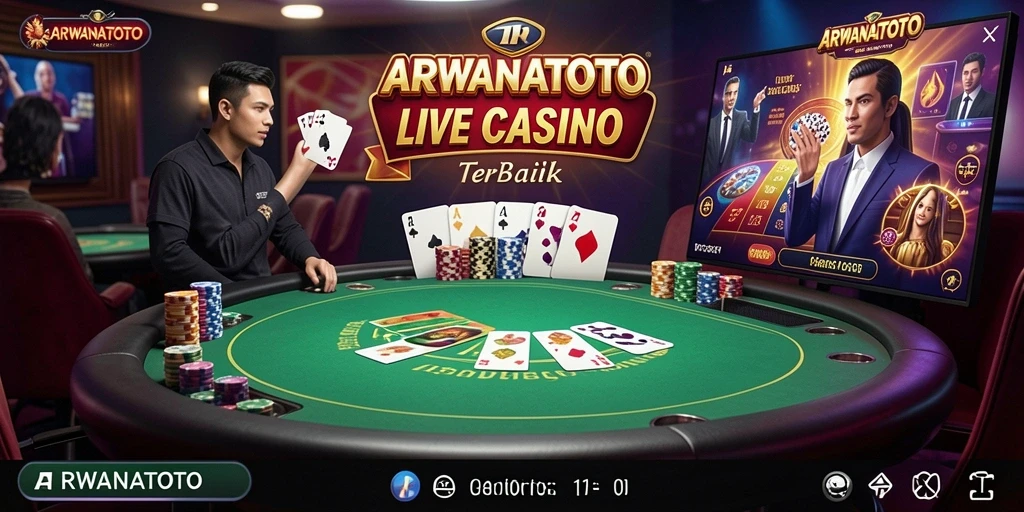 Tampilan gameplay Live Casino ARWANATOTO yang mengesankan dan interaktif.