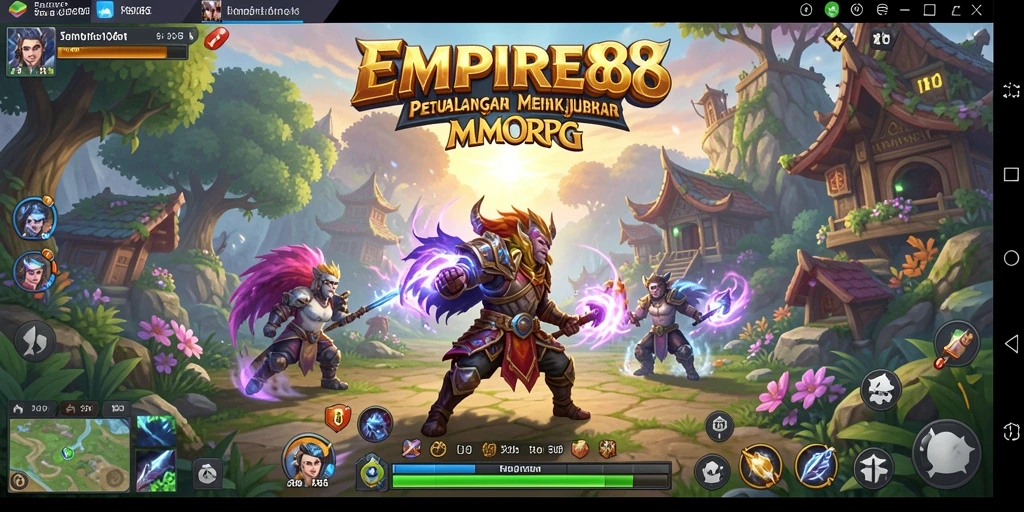 Tampilan gameplay seru dan mendebarkan di dunia MMORPG EMPIRE88.