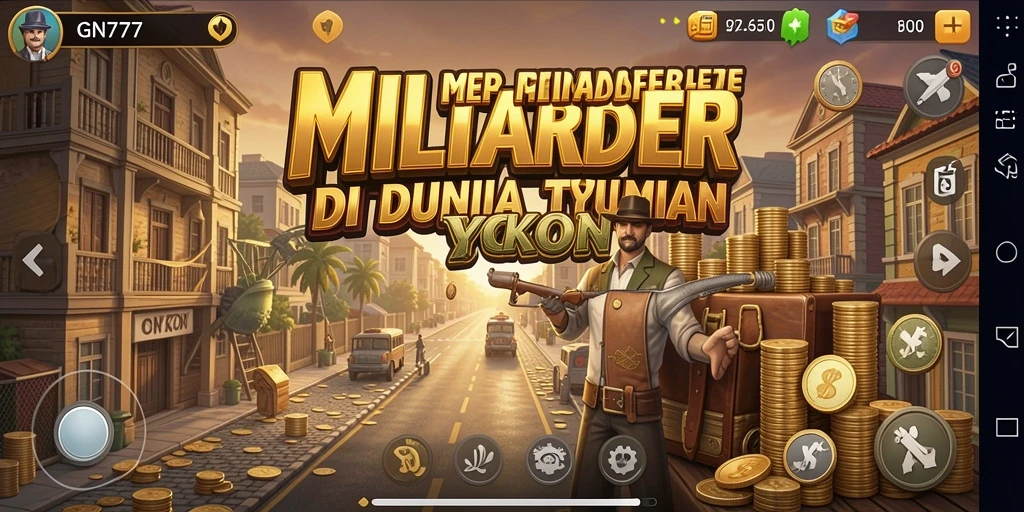 Screenshot gameplay GN777 menunjukkan suasana bisnis yang dinamis dan menantang.