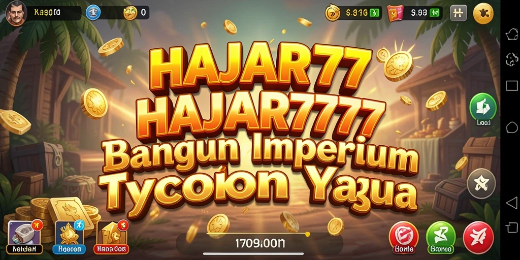 Menampilkan gameplay menarik dalam HAJAR777, game Tycoon yang seru.
