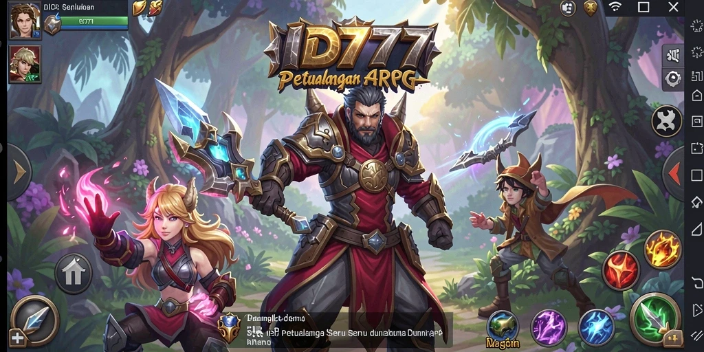 Tampilan gameplay seru dalam dunia ARPG ID777.