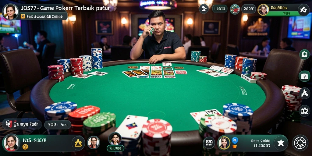 Gameplay seru di JOS77 dengan suasana penuh tantangan Poker.