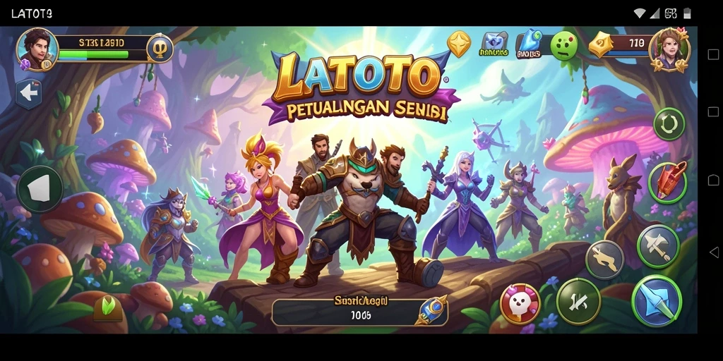 Gameplay LATOTO menampilkan petualangan seru di dunia fantasi.