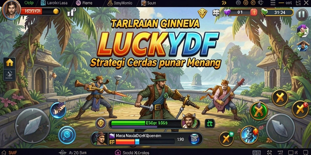 Gameplay mendebarkan di medan pertempuran LUCKYDF.