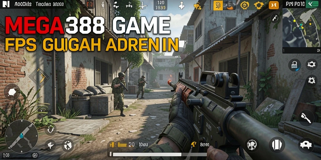Tangkapan layar MEGA388 menampilkan momen intens dalam pertempuran FPS.