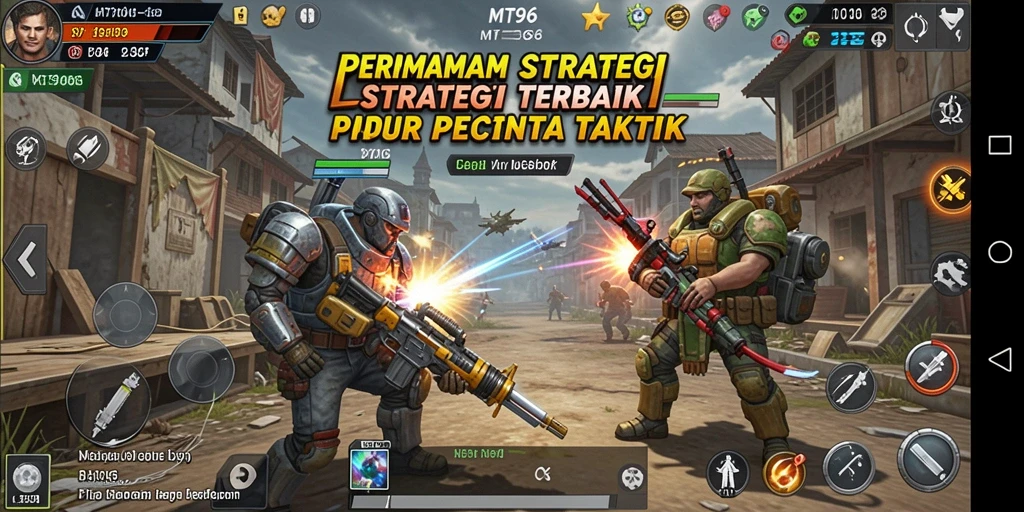Tampilan gameplay strategi yang seru dan menantang di MT966.