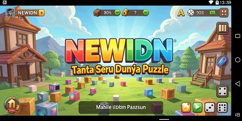 Tampilan gameplay seru di NEWIDN dengan berbagai teka-teki menarik.