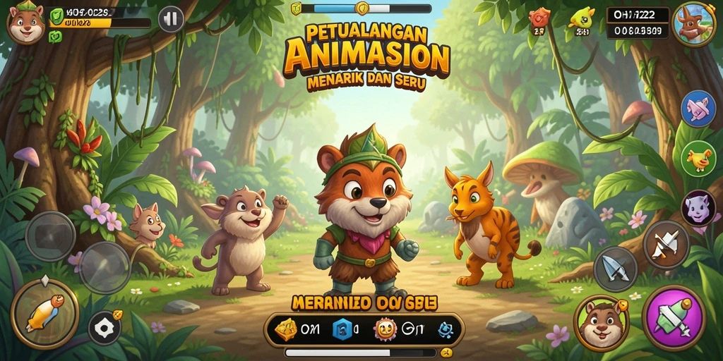 Tampilan gameplay menarik dari OH222 dengan karakter anime yang dinamis.