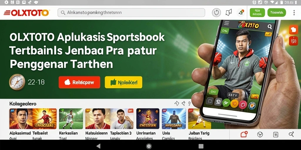 Tampilan menarik dari aplikasi OLXTOTO saat melakukan taruhan olahraga.