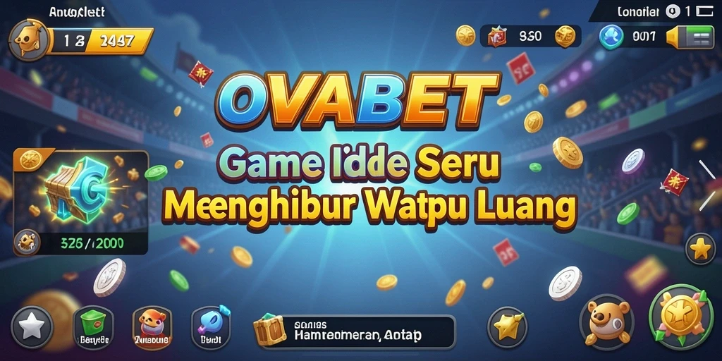 Screenshot gameplay OVABET menampilkan karakter yang aktif mengumpulkan sumber daya.