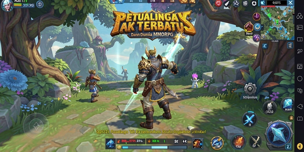 Menampilkan gameplay seru dari QQ1221 dalam dunia MMORPG yang menakjubkan.
