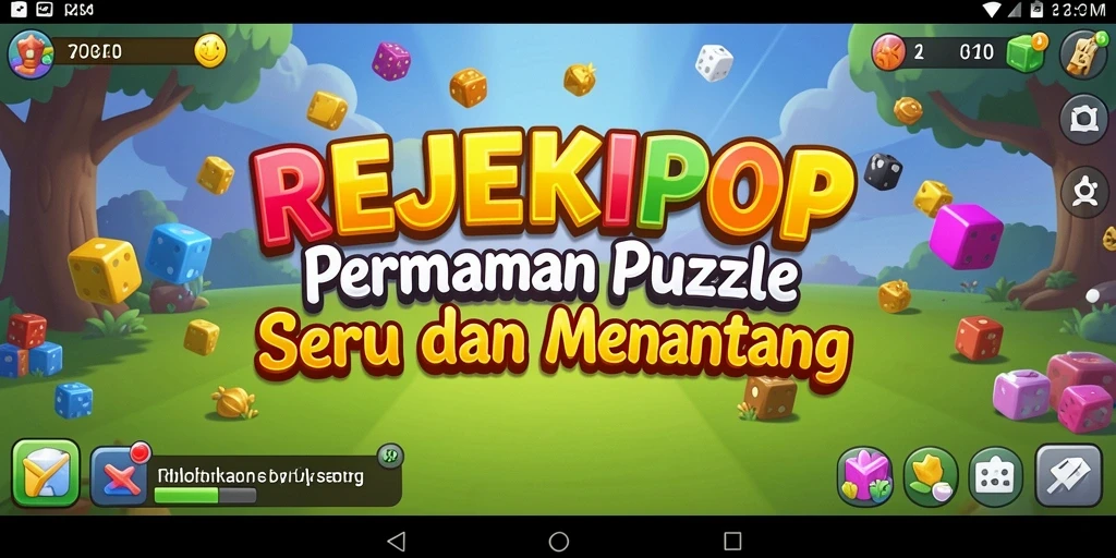 Screenshot gameplay REJEKIPOP menunjukkan puzzle yang menarik dan menantang.