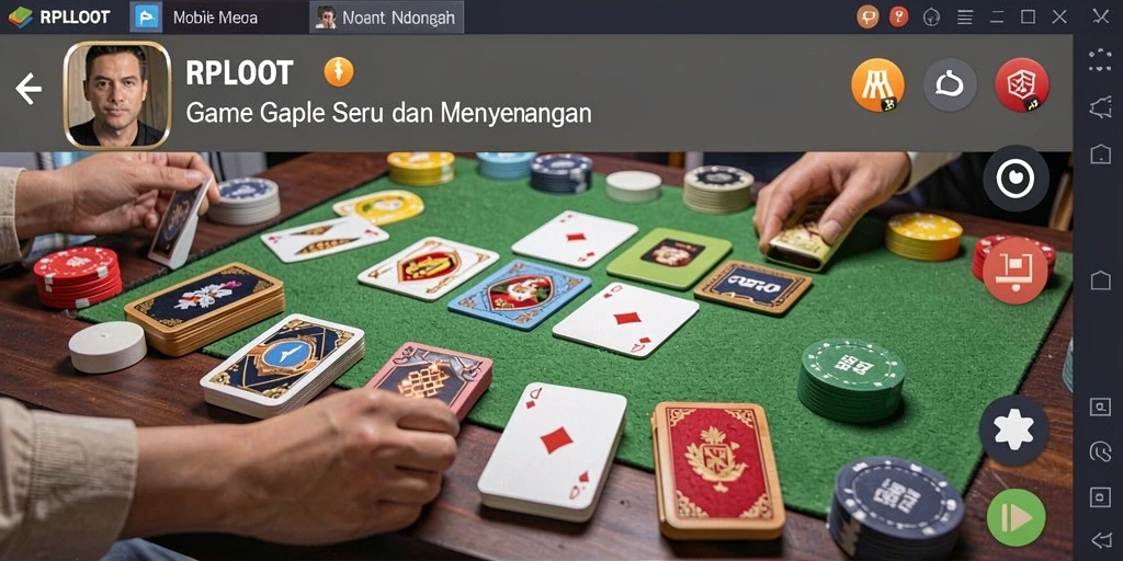 Tampilan gameplay Gaple yang menarik di RPLOOT.