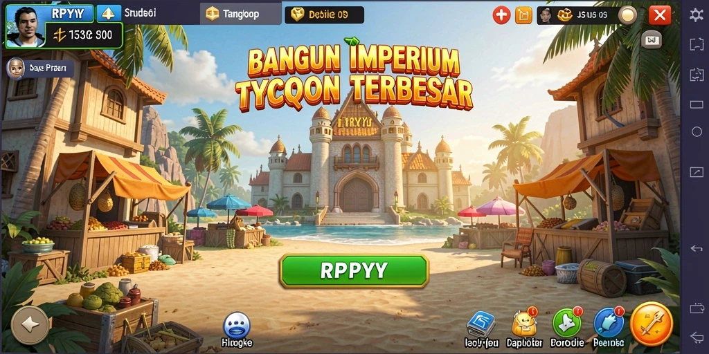 Screenshot gameplay RPYYY menampilkan interaksi bisnis yang seru dan grafis menarik.