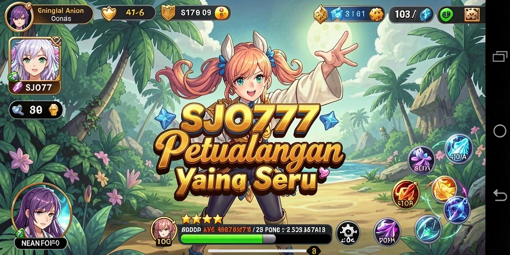 Tampilan gameplay SJO777 yang memukau dengan karakter anime.