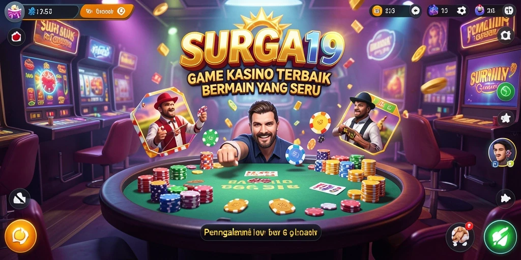 Tampilan menarik gameplay Kasino SURGA19 yang seru.