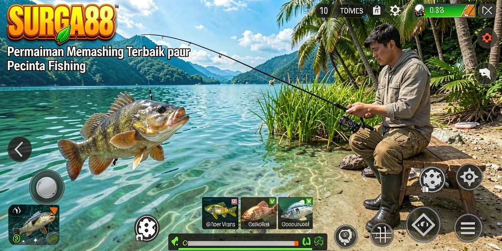 Tangkapan ikan yang besar di permainan SURGA88 dengan grafis menakjubkan.