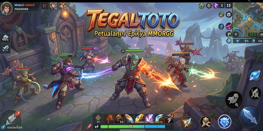 Tangkapan layar gameplay TEGALTOTO yang menunjukkan pertarungan seru dalam MMORPG.