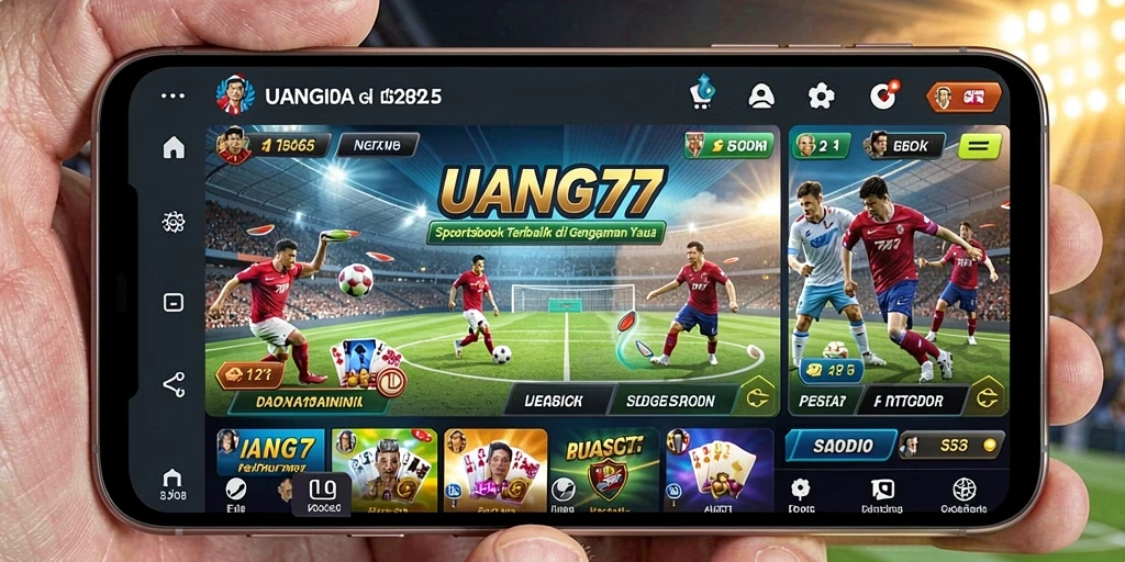 Tampilan menarik dari gameplay taruhan olahraga di UANG77.