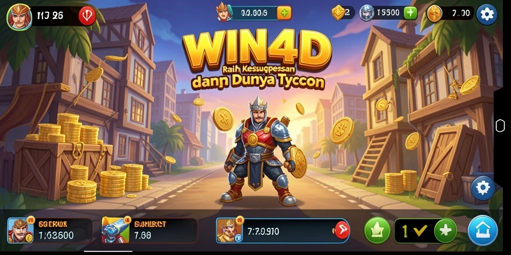 Tampilan gameplay Tycoon yang menakjubkan di WIN4D.